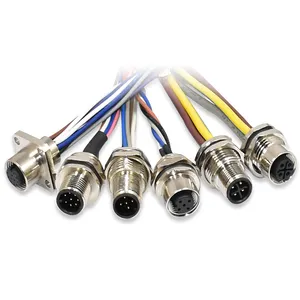 M5 m8 m12 m16 m23 Anschluss kabel 2 3 4 5 6 8 12 17-poliger IP68 wasserdichter Formkabel adapter für Schalttafel einbau