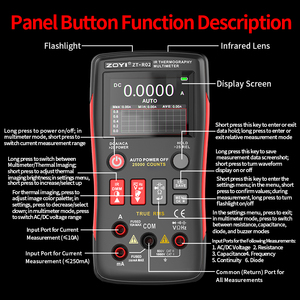 מצלמת הדמיה תרמית אינפרא אדום ZOYI ZT-R02 רזולוציה 96x96 אורך גל 8-14 מטר רגישות 75mk רזולוציית פיקסלים תרמיים 256x192 חיבור Type-C - Product Image 5
