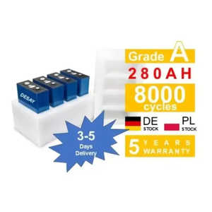 แบตเตอรี่ลิเธียมไอออนแบบแท่งปริซึม 3.2A 280Ah ระบบแบตเตอรี่ Lifepo4 สำหรับเก็บพลังงานภายในบ้าน 8000 รอบการใช้งาน สินค้าขายดี มีสินค้าในสต็อก EU จากเยอรมนี - Product Image 6
