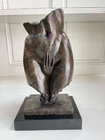 Art métallique de petite taille personnalisé, Fernando Botero, femme nue en bronze sur cheval, statue