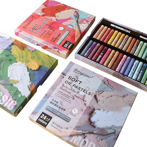 Juego de pasteles al óleo suaves Giorgione con pasteles al óleo blancos y herramienta para modelar, caja de regalo PET, 48 colores, crayones de <span class=keywords><strong>pastel</strong></span> al óleo para artistas - Product Image 1