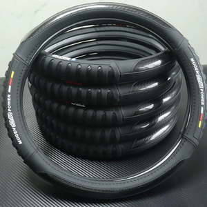 Funda de Volante de Coche Antideslizante de Fibra de Carbono y Cuero, Universal, 36cm 38cm 40cm, con Logotipo Personalizado, para Todas las Estaciones, Venta al Por Mayor de Fábrica - Product Image 2