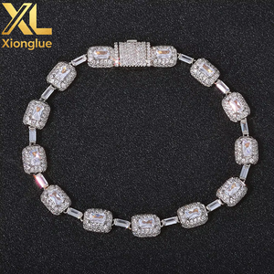 European American High-End Unisex Colorful <b>Gemstone</b> <b>Bracelet</b> Gold Plated 0.3m Thick Claw Setting Trendy Hip-Hop Wholesale - Product Image 5