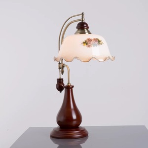 Lampe <span class=keywords><strong>de</strong></span> Bureau Rétro Simple en Bois Massif, Style Européen Unique, <span class=keywords><strong>Salon</strong></span> <span class=keywords><strong>de</strong></span> Chevet, Vieux <span class=keywords><strong>Jardin</strong></span> Américain <span class=keywords><strong>de</strong></span> Shanghai - Product Image 1