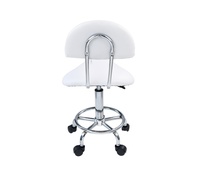 Tabouret Ergonomique pour Coiffeur, Chaise de Salon de Beauté, Hauteur Réglable, Tabouret à Roulettes en Cuir PU Robuste