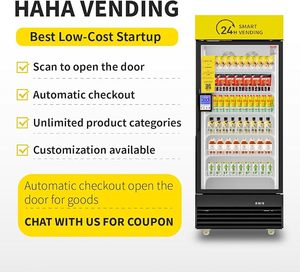 ماكينة بيع ذاتي ذكية HAHA 360 AI Grab Go مع نظام الدفع بالبطاقة الائتمانية ورمز QR، اتصال 4G وواي فاي، مراقبة عن بعد للمكاتب والمدارس وصالات الرياضة - Product Image 5