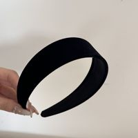 Serre-tête unisexe en velours noir à bord large, nouveau style, accessoire de mode, pour un volume et un style élégants sur le dessus de la tête