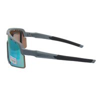 Lentille miroir verte insérée à bord optique CE avec bords laser demi-cadre charnières à pression lunettes de soleil de sport une pièce