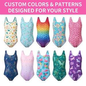 Maillot de bain une pièce pour filles, sans manches, imprimé léopard, pour la plage, la piscine, les vacances d'été, pour les jeunes - Product Image 3