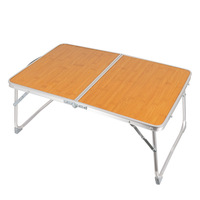 Mini Design moderne pliable en bois de bambou Table pratique petit mobilier d'extérieur pour Camping pique-nique Barbecue lit utilisation de l'ordinateur
