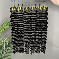 Extensions de cheveux humains vierges bruts de qualité 12A, ondulations profondes, double trame, cheveux vietnamiens, 16 pouces, prêts pour la permanente, toutes les couleurs