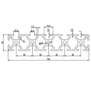 Profil en alliage d'aluminium de cadre d'équipement de l'extrusion 30150 d'aluminium de Shanghai Common pour le cadre de hall d'exposition - Product Image 3