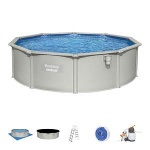 <span class=keywords><strong>Bestway</strong></span> 56384/561RJ/561RJE <span class=keywords><strong>Piscine</strong></span> hors sol à paroi en <span class=keywords><strong>acier</strong></span> hydraulique 4.57 m X 1.22 m <span class=keywords><strong>Piscine</strong></span> extérieure - Product Image 2