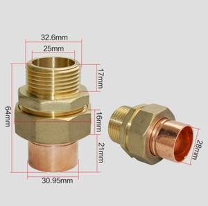 Conector <span class=keywords><strong>de</strong></span> latón y <span class=keywords><strong>cobre</strong></span> para tubería, junta viva con rosca exterior, soldadura <span class=keywords><strong>de</strong></span> junta <span class=keywords><strong>de</strong></span> <span class=keywords><strong>cobre</strong></span>, junta viva con diente externo, tubo <span class=keywords><strong>de</strong></span> <span class=keywords><strong>cobre</strong></span> directo <span class=keywords><strong>de</strong></span> 2-3 pulgadas - Product Image 4