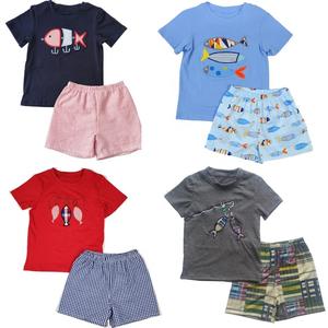 ชุดเสื้อผ้าเด็กผู้ชายสองชิ้นลายปักน่ารักคุณภาพสูง - Product Image 4