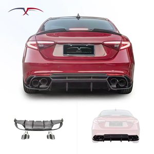 Kit di Modifica per Carrozzeria <span class=keywords><strong>Alfa</strong></span> Romeo <span class=keywords><strong>Giulia</strong></span> 280, Diffusore Posteriore da Versione Normale a Versione <span class=keywords><strong>QV</strong></span> Aggiornata 2016-2024, Spoiler e Paraurti - Product Image 1
