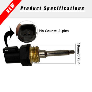 Capteur de température du liquide de refroidissement du moteur, capteur de température de l'eau 264-4297 pour moteur Caterpillar C9, excavatrice 320D - Product Image 2