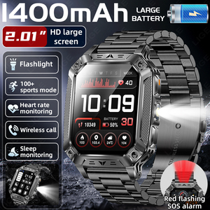 Smartwatch LIGE AK86 con oltre 100 modalità sportive, torcia, contapassi, monitoraggio della salute, promemoria, fotocamera, impermeabile, per <span class=keywords><strong>uomo</strong></span>, per attività all'aperto. - Product Image 4