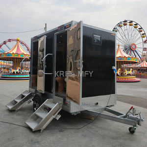 ห้องน้ำเคลื่อนที่ขนาดเล็ก 2 ห้อง สำหรับผู้พิการ พร้อมทางลาด ห้องน้ำหรูหราสำหรับตั้งแคมป์ ห้องน้ำเคลื่อนที่แบบ VIP รถพ่วงห้องน้ำเคลื่อนที่ ห้องน้ำเคมีแบบพกพา - Product Image 6