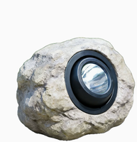 Lampe solaire d'extérieur en forme de roche réaliste, lampe de paysage à angle réglable, lumière LED pour pelouse, jardin et cour arrière