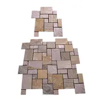 Azulejos mosaico do banheiro da pedra do slate da natureza da alta qualidade