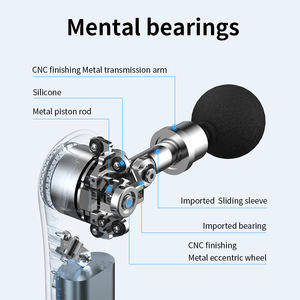 Beoka professionale portatile portatile per massaggio con pistola per il corpo a impulso Fascia muscolare massaggiatore silenzioso a 4 teste per massaggio elettrico all'ingrosso - Product Image 4