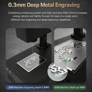 Machine de marquage et de gravure au <span class=keywords><strong>laser</strong></span> à fibre portable 50W pour métal/non-métal, prenant en charge les formats AI/DXF/DWG, marquage profond CNC - Product Image 5
