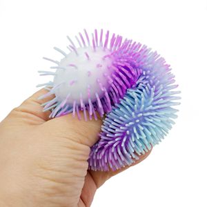 TPR Flashing Hairy Puffer <b>Ball</b> Flashing <b>LED</b> Puffer <b>Ball</b> Party Favor Toys Soft <b>Ball</b> - Product Image 3
