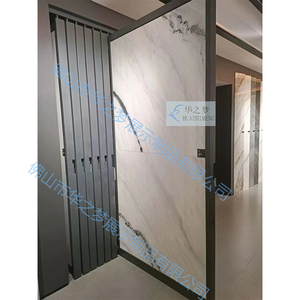 Tùy chỉnh kéo ra 122x244 PVC tấm đá cẩm thạch Giá showroom gạch đá nhân tạo Granite đá gạch hiển thị đứng cho UV PVC đá cẩm thạch - Product Image 4