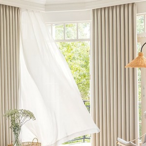 <span class=keywords><strong>Tende</strong></span> Oscuranti in Ciniglia e Sherpa, Design Moderno Minimalista in Tonalità Crema, Personalizzabili per Uso in Soggiorno in Tutte le Stagioni - Product Image 4