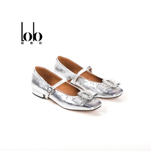Chaussures <span class=keywords><strong>Femme</strong></span> Printemps 2026 à Boucle Réglable, Décoration Strass, en Cuir Véritable Souple et Confortable, Talon Carré - Product Image 2