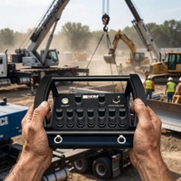 Control Remoto Hidráulico Inalámbrico Industrial Multicanal de 9 Palancas para Control Remoto de Múltiples Acciones en Grúas de Camiones Grandes