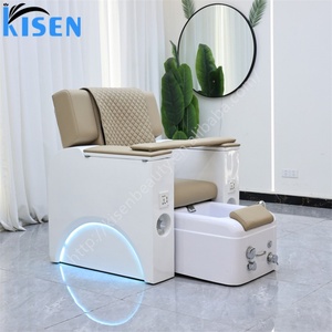 Kisen Massage <b>Bed</b> Salon Nail Beauty Chair Electric Recling Customized Led Light High-<b>end</b> Table with Foot Sink - Product Image 4