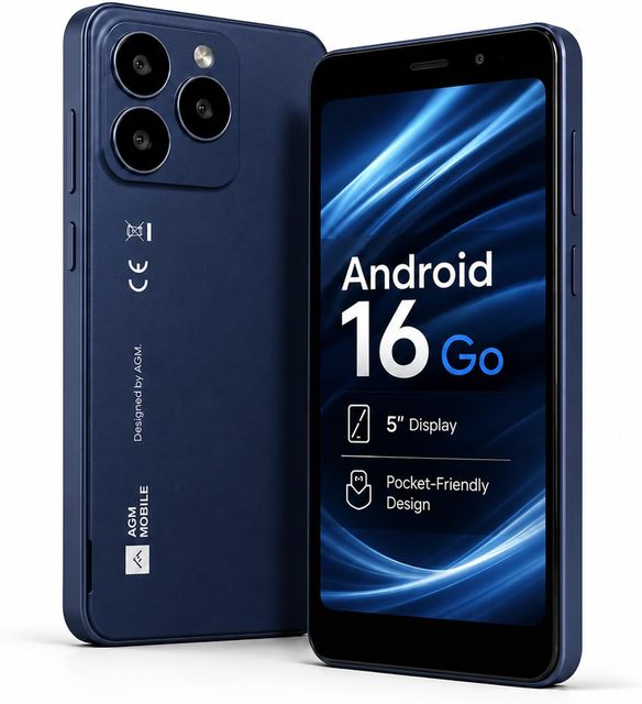 AGM N2 Android 16 Smart Cell Phone Octa Core LTE Dual SIM Card Small Smartphone