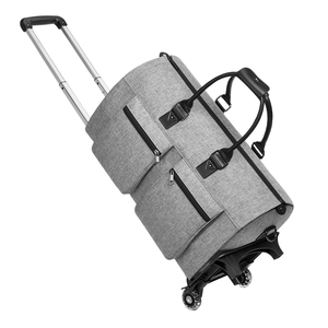 Sac de voyage à <span class=keywords><strong>grande</strong></span> capacité personnalisé sac à bagages sac à main formel bandoulière fermeture éclair roues portables sac de rangement extensible pour costume - Product Image 1