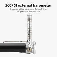 Pompe à vélo TOSUOD 160 PSI haute pression, valve Schrader, légère, portable, en plastique, pompe manuelle pour vélo, longue poignée, pour VTT et route