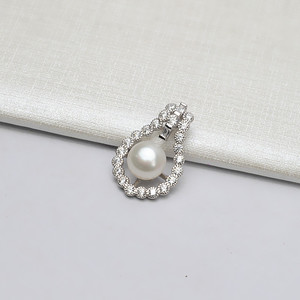 Colgante de Plata de Ley S925 con Perla, Estilo Coreano, para Collar DIY, con Incrustaciones de Diamantes - Product Image 2