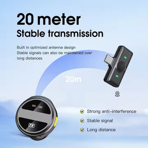 Collar clip <b>microphone</b> <b>wireless</b> collar clip <b>microphone</b> clip <b>wireless</b> <b>microphone</b> with charging case mobile video recording microp - Product Image 3