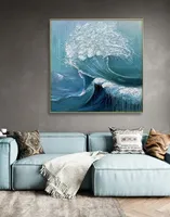 Peinture à l'huile peinte à la main sur toile, paysage abstrait coloré, art mural texturé 3D moderne, décoration intérieure, peinture à l'huile à suspendre