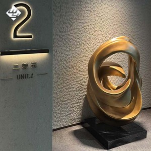 Scultura Astratta in Bronzo Personalizzata per Parchi, Grande Arte Metallica Decorativa da Giardino a Grandezza Naturale - Product Image 4