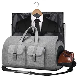 ISO9001 Factory Waterproof Business Travel Essentials Suit Cover Custom Men's Duffel Crossbody Bag Duffle Garment Bags For Men