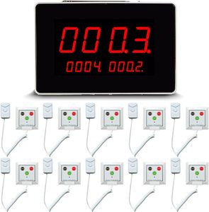 <span class=keywords><strong>Precio</strong></span> del sistema de llamada de enfermera Sistema de campana de llamada de enfermera de hospital Pantalla de 1 número 10 Botones de llamada para sistema de alerta médica - Product Image 1