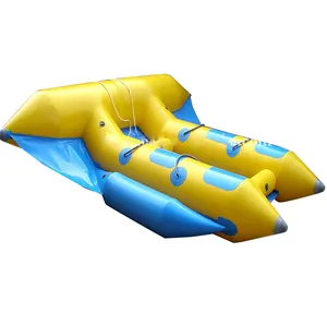 Inflatable फ्लाइंग फिश 2 ट्यूब 4 लोगों inflatable मछली पकड़ने केले नाव