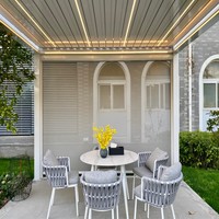 Pergola blanche simple Pergola moderne rétractable Pergola 3*4