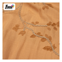 Tissu tissé pour robe imprimé en rayonne slub brodée, style slub, viscose 21s 30s 140gsm, saison estivale