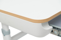 Bureau d'étude minimaliste en bois pour enfants, réglable en hauteur avec manivelle manuelle, tiroir de rangement coulissant intégral, pour la maison et la salle d'étude