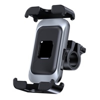 Support de téléphone pour moto à double verrouillage, rotation à 360°, antidérapant, support de téléphone pour vélo, anti-vibration, support de téléphone pour scooter
