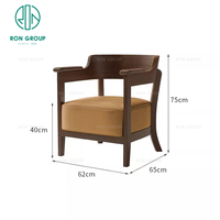 Café rond en bois Restaurant Table chaise ensemble de meubles pour café et restaurant
