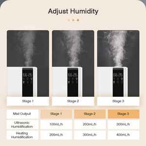 Runal thiết kế mới KC lai ấm ẩm 4L thông minh Wifi ứng dụng điều khiển siêu âm Máy tạo độ ẩm không khí nước nóng cách hộ gia đình - Product Image 5