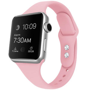 Bracelet de montre en silicone en caoutchouc mince de petite taille pour <span class=keywords><strong>Apple</strong></span> iWatch - Product Image 4